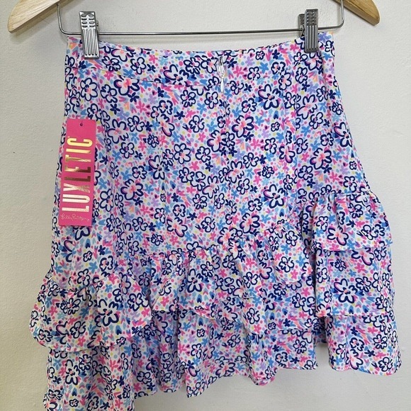Lilly Pulitzer New Tilly Tiered Ruffle Skirt Multi Fun Sun Repeat Ditsy Skirt 00 - Picture 6 of 12